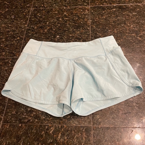 lululemon athletica Pants - unworn speed up baby blue lulu shorts 4” inch seams